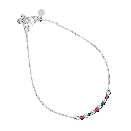 Silver Anklet with beads